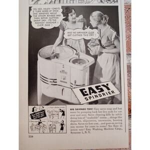 1950‎ Easy Spindrier Laundry Washday Easier Now for Housewives Vtg Print Ad